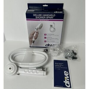 Drive Medical Deluxe Handheld Shower Spray White Shower Aid‎ Helper Easy